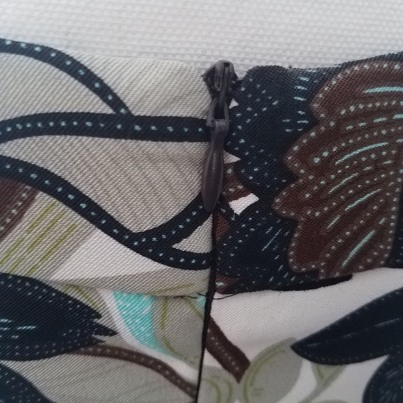 NWT Brown and Aqua Dress with Embellished Neckline - Picture 4 of 5